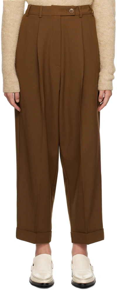 Shop Cordera Brown Tailoring Trousers In Aztec