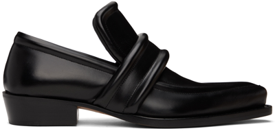 Shop Bottega Veneta Black Spada Loafers In 1000 Black