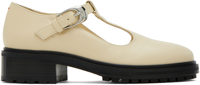 Shop Aeyde Beige Roberta Loafers In Creamy