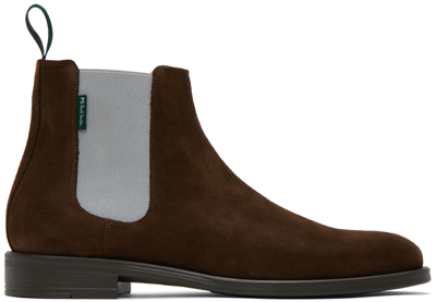Shop Ps By Paul Smith Brown Cedric Chelsea Boots In 66 Browns