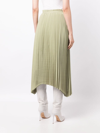 Shop Rejina Pyo Dilan Pleated Midi Skirt In Green