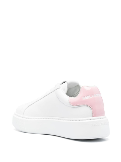 Karl Lagerfeld Injekt Calf-leather Sneakers In White