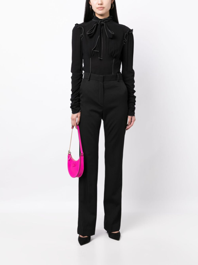 Shop Nina Ricci Straight-leg Tailored Trousers In Black