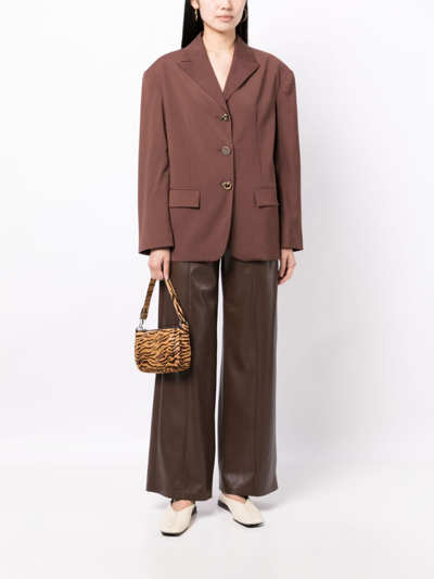 Rejina Pyo Enzo Single-breasted Blazer In Brown