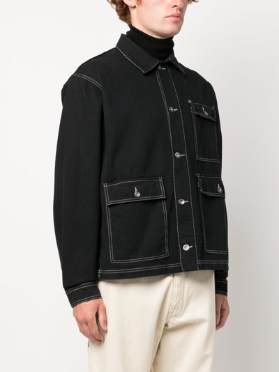 Shop Henrik Vibskov Brandywine Denim Jacket In Black