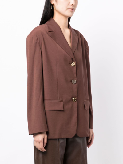 Rejina Pyo Enzo Single-breasted Blazer In Brown