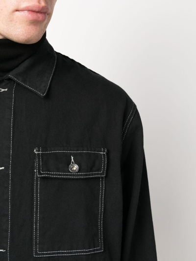 Shop Henrik Vibskov Brandywine Denim Jacket In Black