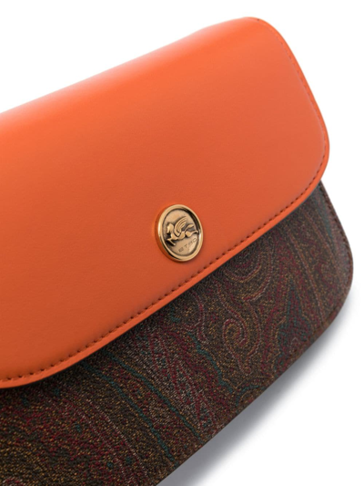 Shop Etro Essential Jacquard Crossbody Bag In Brown