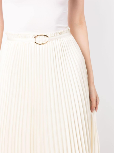 Shop Rejina Pyo Dilan Pleated Midi Skirt In White