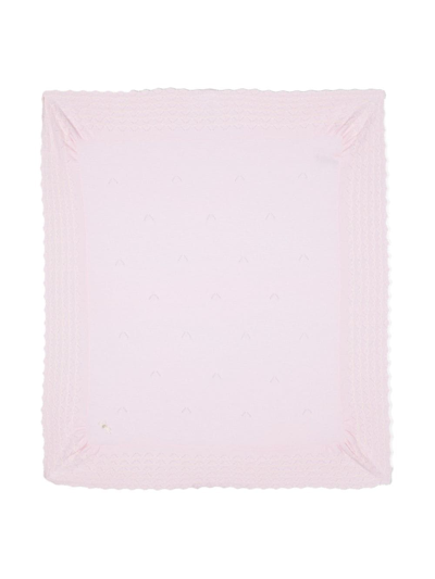 Shop Paz Rodriguez Paz Fine-knit Wool Blanket In Pink