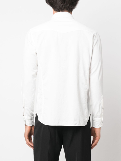Shop Tom Ford Long-sleeve Cotton Shirt In White