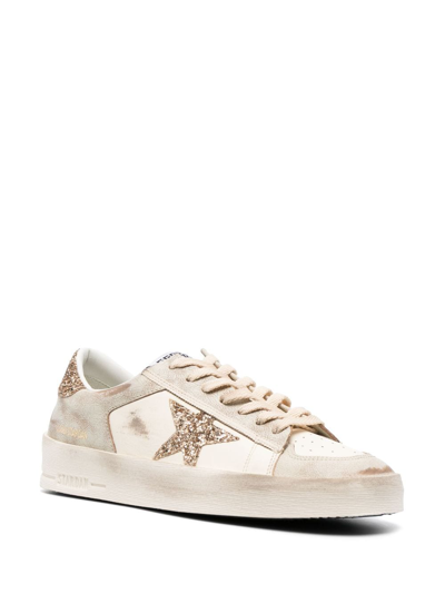 Golden Goose Star-patch Lace-up Sneakers In White