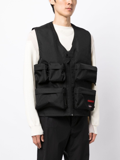 Shop Eastpak X Pleasures Spine Vest In Black