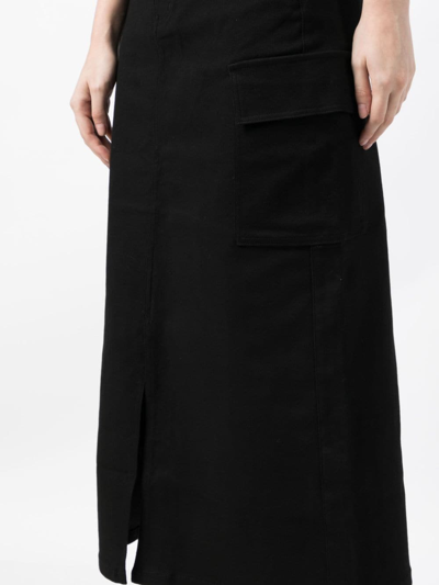 Shop B+ab High-waisted Midi Skirt In Black