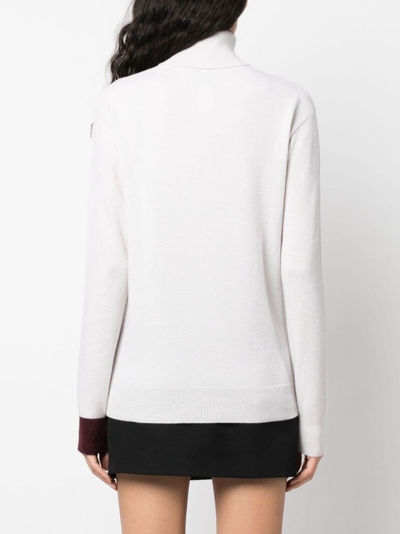 Shop Patou Merino-blend Roll-neck Jumper In Neutrals