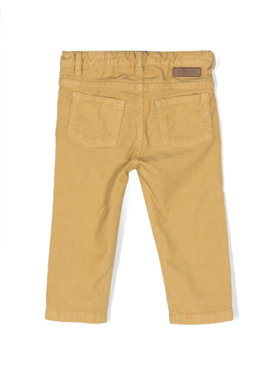 Shop Bonpoint Cookie Corduroy Jeans In Yellow