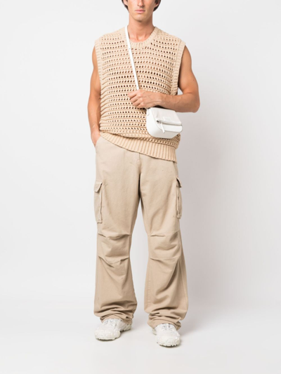 Coperni Long Wide-leg Trousers In Neutrals