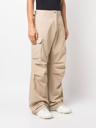 Coperni Long Wide-leg Trousers In Neutrals