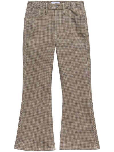 Frame Le Jane Crop Flare Leg Jeans In Khaki