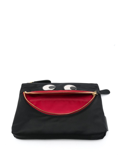 Shop Anya Hindmarch Happy Eyes Make-up Bag In Black