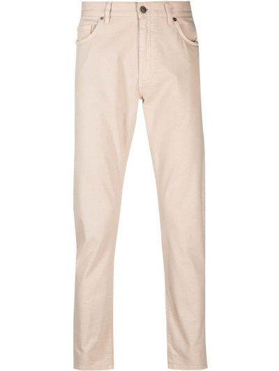 Shop Zegna Mid-rise Straight-leg Trousers In Neutrals