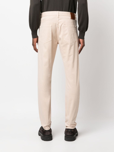 Shop Zegna Mid-rise Straight-leg Trousers In Neutrals