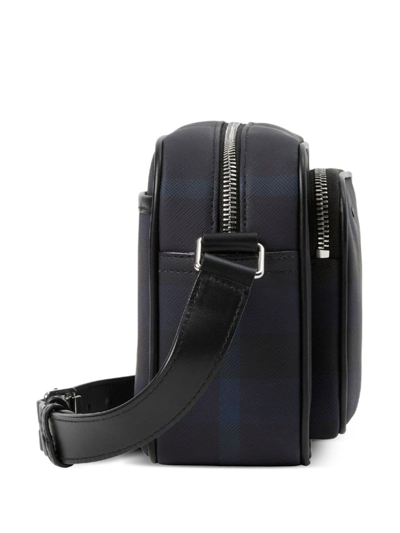 Burberry Paddy Check-pattern Messenger Bag In Blue