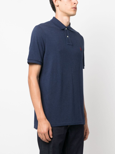 Shop Polo Ralph Lauren Polo Pony Short-sleeved Polo Shirt In Blue