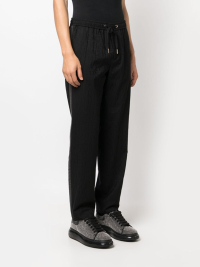 Versace Allover Pattern Track Pants In Black