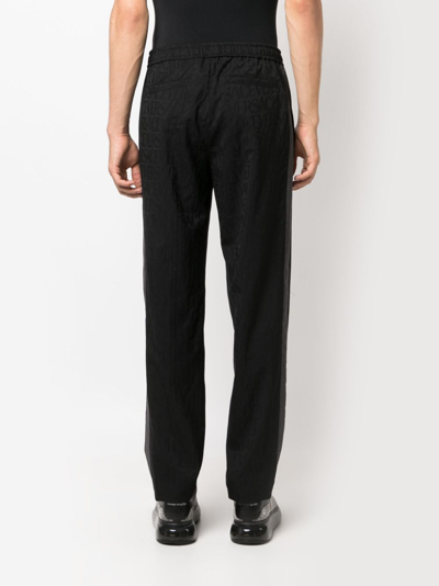 Versace Allover Pattern Track Pants In Black