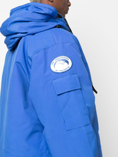 Shop Canada Goose Expedition Parka Coat In Blue