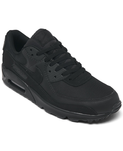 Shop Nike Men's Air Max 90 Casual Sneakers From Finish Line In Black
