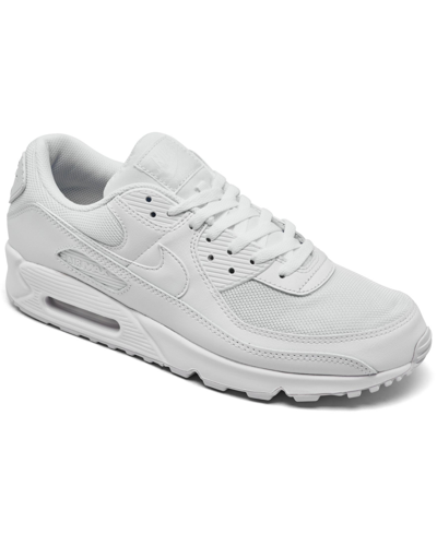 Shop Nike Men's Air Max 90 Casual Sneakers From Finish Line In White