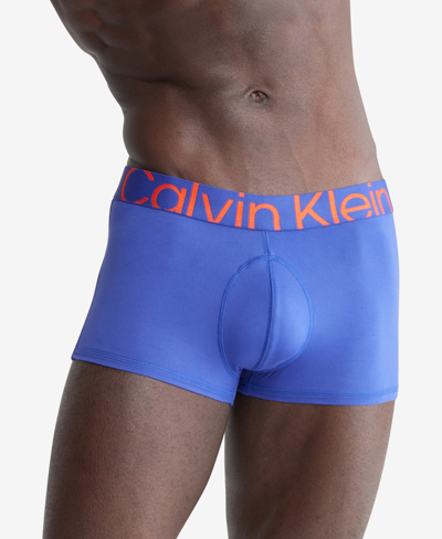 Shop Calvin Klein Men's Micro Low Rise Trunk Underwear In Spectrum Blue