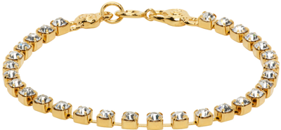 Shop Mondo Mondo Gold Crystal Bracelet In Gold/crysta