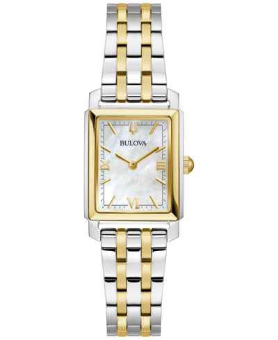 Bulova Women's Classic Sutton Two-tone Stainless Steel Bracelet Watch 21mm In Two-tone
