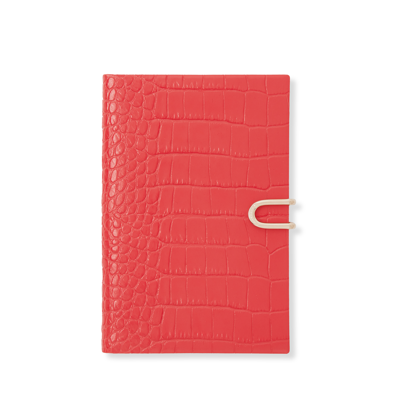 Shop Smythson Chelsea Notebook With Slide In Mara In Watermelon