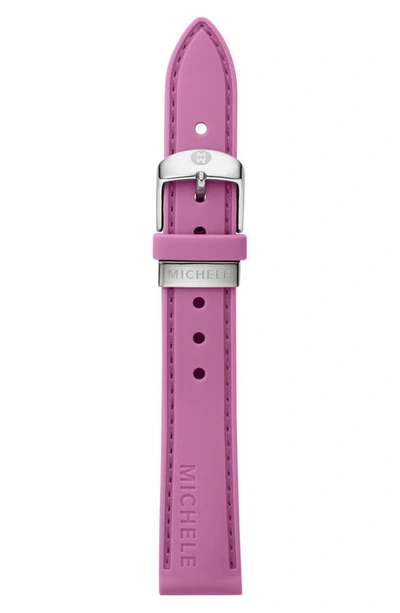 Shop Michele Assorted 7-pack 18mm Silicone Watch Strap Gift Set In Pink/ Purple Multi