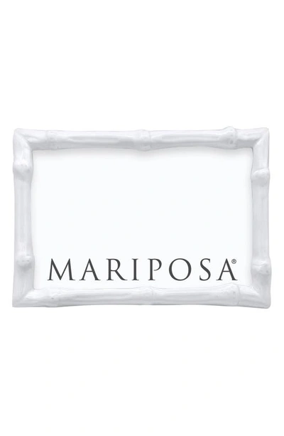 Mariposa White Sand Cast Aluminum Picture Frame In White