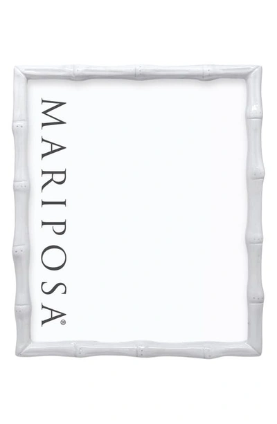 Mariposa White Sand Cast Aluminum Picture Frame In White