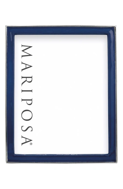Shop Mariposa Signature Enamel Picture Frame In Blue