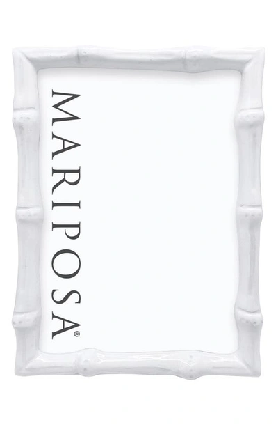Mariposa White Sand Cast Aluminum Picture Frame In White