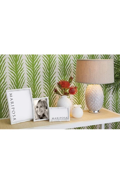 Mariposa White Sand Cast Aluminum Picture Frame In White