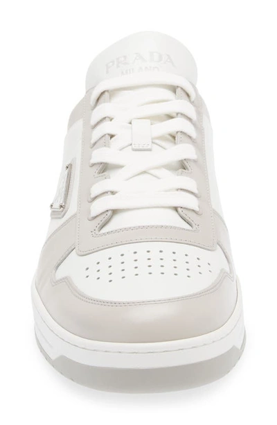 Shop Prada Downtown Logo Low Top Sneaker In Bianco/ Cristallo