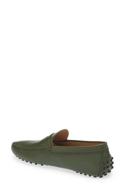 Shop Tod's Calfskin Leather Driving Loafer In Pesto