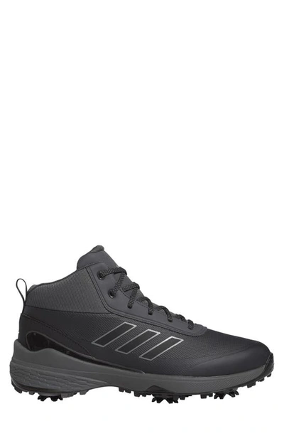 Shop Adidas Golf Zg23 Vent Golf Shoe In Grey/ Iron/ Black