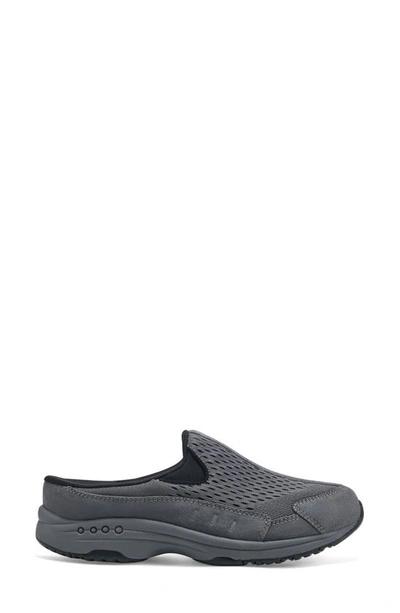 Easy Spirit Women's Traveltime Round Toe Casual Slip-on Mules In Dark Grey