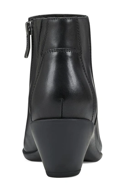 Easy Spirit Women's Camira Round Toe Tapered Heel Casual Booties In Black