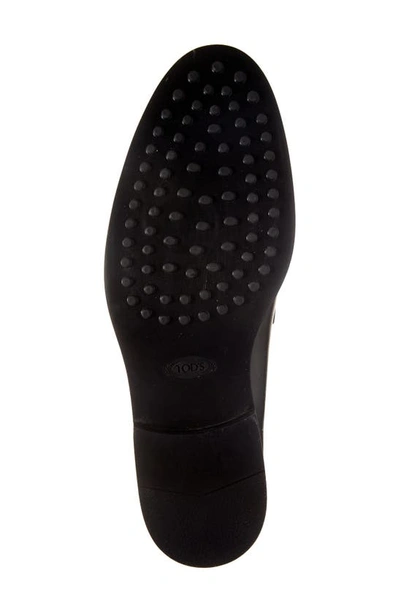 Tod's Smooth Leather Moccasin Loafers With Subtle Stitching In Nero