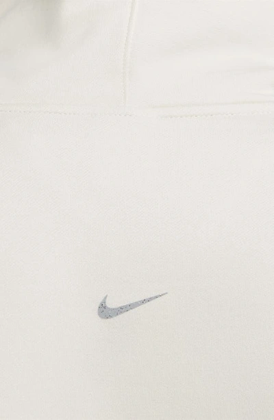 Shop Nike Yoga Luxe Fleece Crop Hoodie In Light Orewood Brown/ Grey